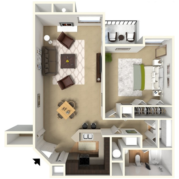 Loretto Heights Floor Plan 1x1 Crest Loretto Heights Floor Plan 1x1 Crest